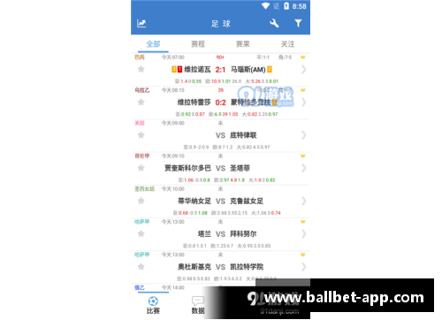 足球即时比分：全面覆盖，实时更新